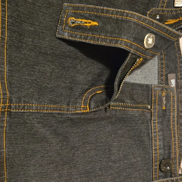 Bisou Bisou Dark Denim Pleated Mini Skirt - Picture 5 of 5